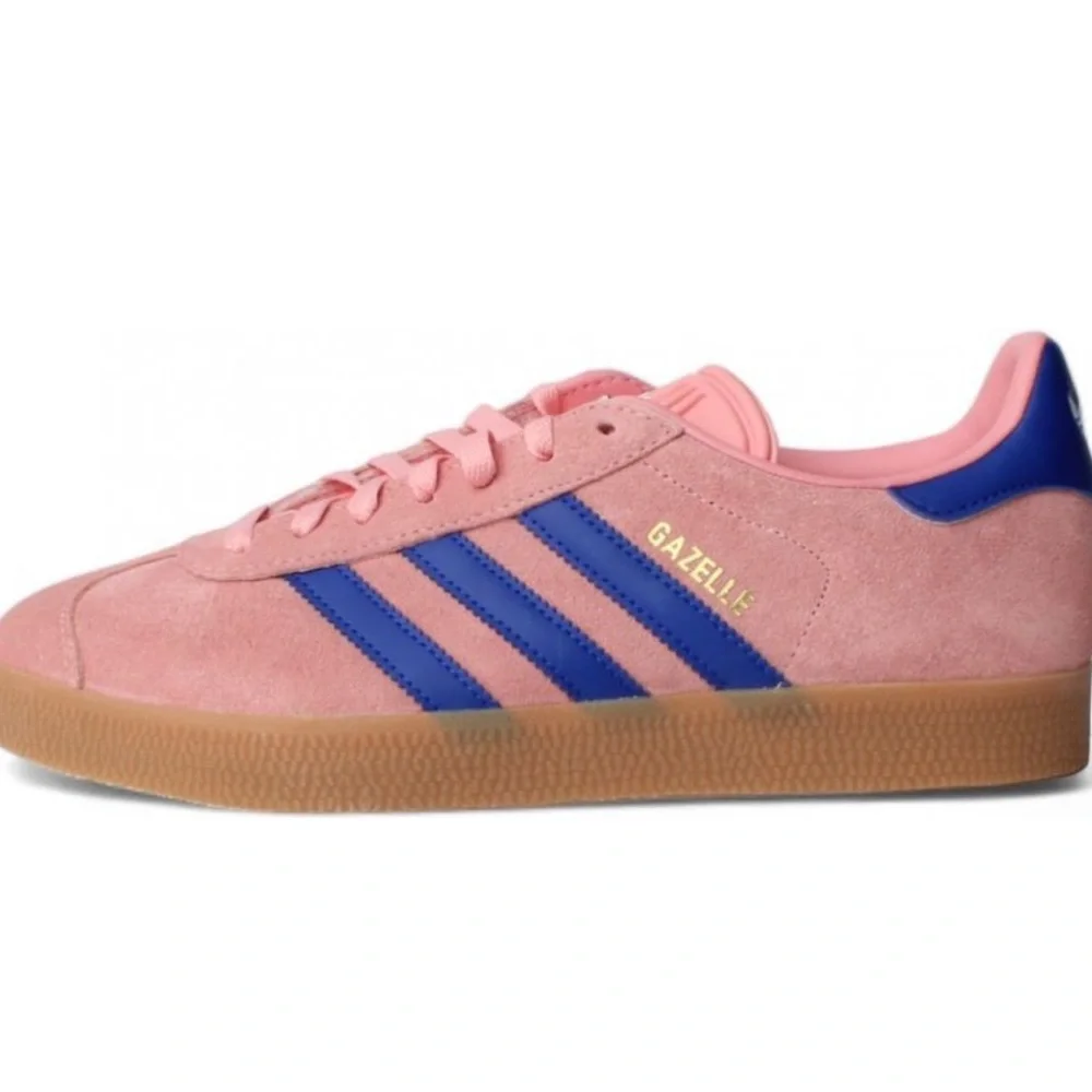 New Adidas Originals Gazelle Semi Pink Spark Lucid Blue Casual Shoes Sneaker